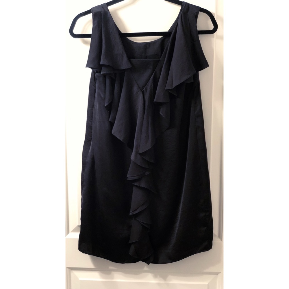 Sleeveless Ruffle Back LBD - Picture 2 of 3
